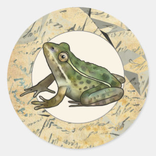 Frosch runder aufkleber