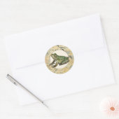 Frosch  runder aufkleber (Umschlag)
