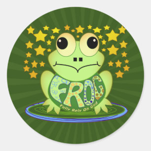FROSCH RUNDER AUFKLEBER