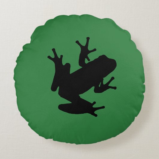 Frosch Rundes Kissen (Vorderseite)
