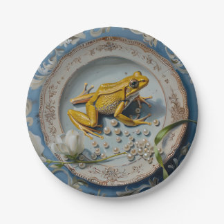 Frosch - Rundpapier-Teller Pappteller