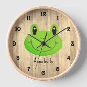 Frosch Rustikale Kinder Uhr (Vorderseite)