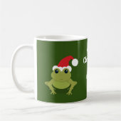 Frosch Santa Green Weihnachten Kaffeetasse (Links)