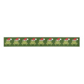 Frosch Santa Green Weihnachten Ripsband (Vorderseite)