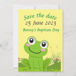 Frosch SAVE THE DATE - bearbeitbarer Text Einladung