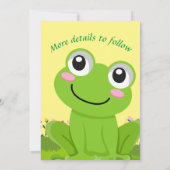 Frosch SAVE THE DATE - bearbeitbarer Text Einladung (Rückseite)