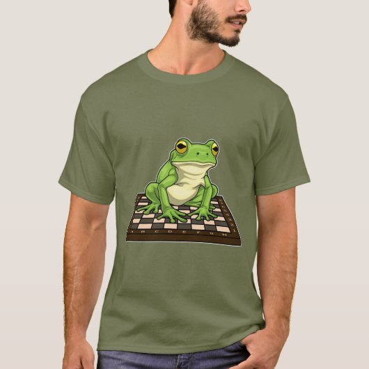 Frosch Schachbrettschach T-Shirt (Vorderseite)