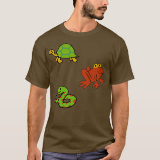 Frosch Schlange Schildkröte Aufkleber Frosch Schla T-Shirt