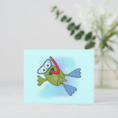 Frosch Schnorkeler T - Shirt und Geschenke Postkarte (Stehend Vorderseite)