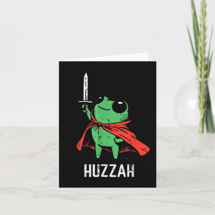 Frosch Schwert Cape Huzzah Lustiges Meme Fantasy J Karte