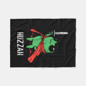 Frosch-Schwert-Umhang Huzzah Lustiges Meme Fantasy Fleecedecke (Vorderseite (Horizontal))