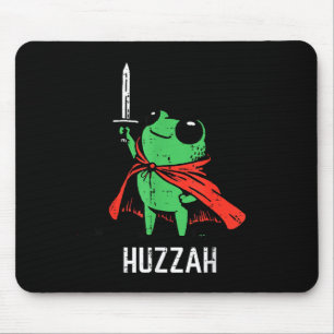 Frosch-Schwert-Umhang Huzzah Lustiges Meme Fantasy Mousepad