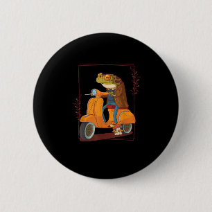 Frosch-Scooter-Pilz-Goblincore-Akademia Button