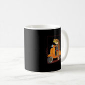 Frosch-Scooter-Pilz-Goblincore-Akademia Kaffeetasse (VorderseiteRechts)
