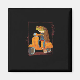 Frosch-Scooter-Pilz-Goblincore-Akademia Magnet