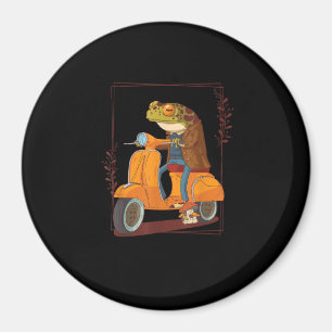 Frosch-Scooter-Pilz-Goblincore-Akademia Magnet