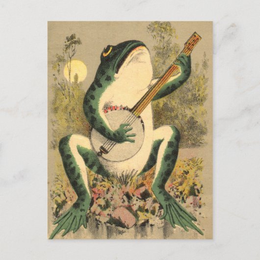Frosch Serenade Postkarte (Vorderseite)