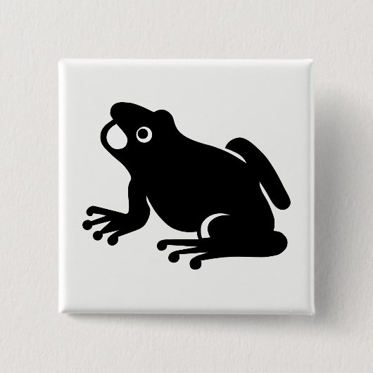 Frosch-Silhouette Button (Vorderseite)