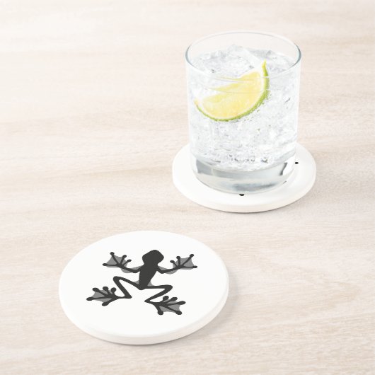 Frosch-Silhouette Getränkeuntersetzer (Seite)