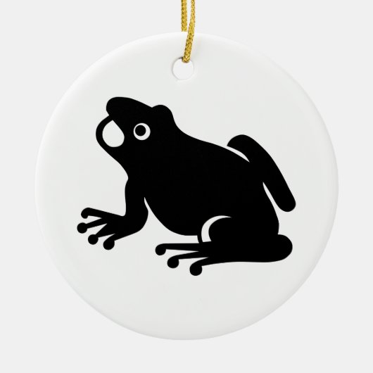 Frosch-Silhouette Keramik Ornament (Vorne)