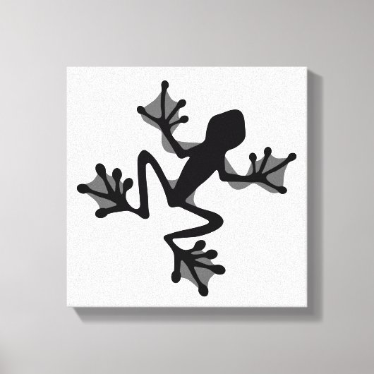 Frosch-Silhouette Leinwanddruck (Vorderseite)