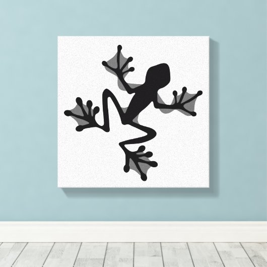 Frosch-Silhouette Leinwanddruck (Insitu (Holzboden))