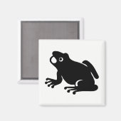 Frosch-Silhouette Magnet (Vorderseite/Rückseite)