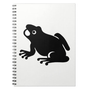 Frosch-Silhouette Notizblock