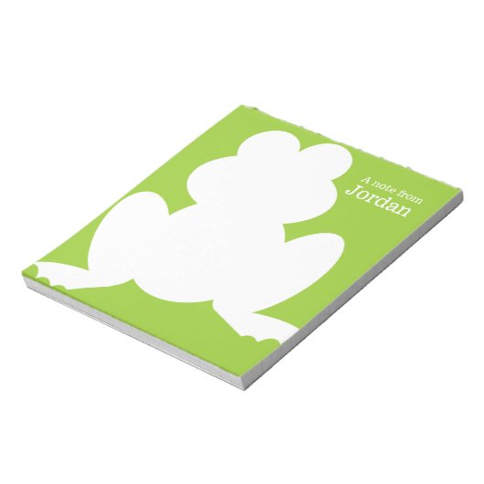 Frosch-Silhouette Notizblock (Rotiert)