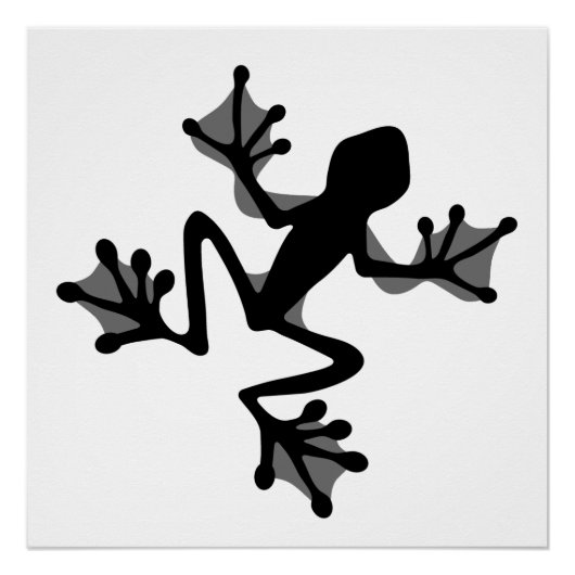 Frosch-Silhouette Poster (Vorderseite)