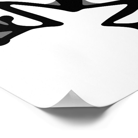 Frosch-Silhouette Poster (Ecke)