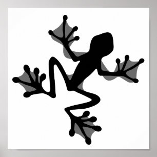 Frosch-Silhouette Poster