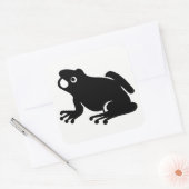 Frosch-Silhouette Quadratischer Aufkleber (Umschlag)