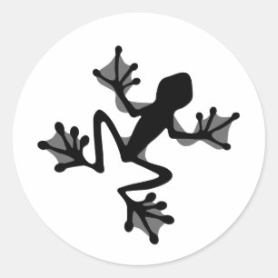Frosch-Silhouette Runder Aufkleber