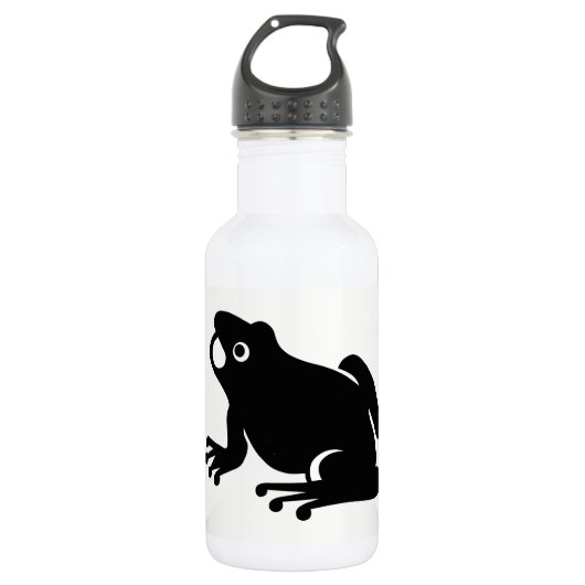 Frosch-Silhouette Trinkflasche (Vorderseite)