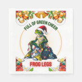Frosch sitzend auf felsigen Kern Goblincore Serviette (Vorderseite)