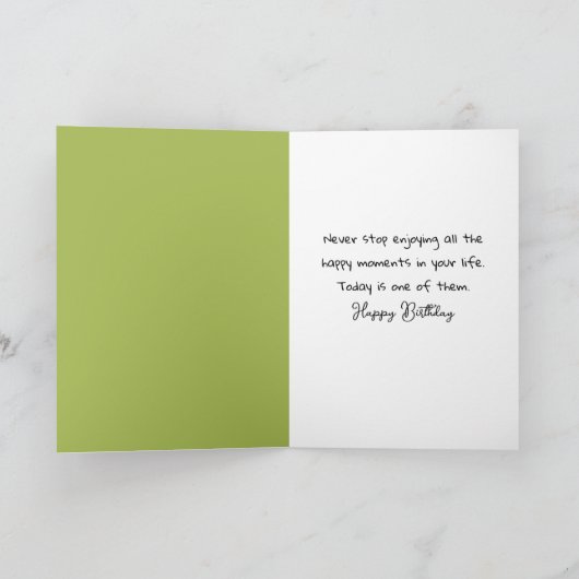 Frosch sitzt in einem Schaukelstuhl Karte (Innenseite)