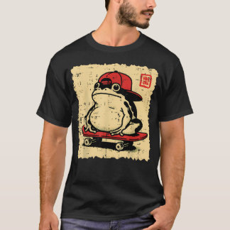 Frosch Skateboard Rückwärts Kappe Tier Skater Jung T-Shirt