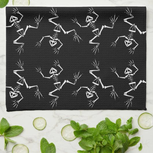 Frosch-Skelette Handtuch (Gefaltet)