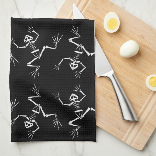 Frosch-Skelette Handtuch (Viertel Falte)