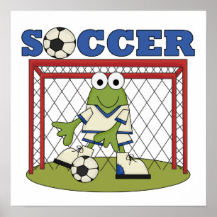 Frosch Soccer Goalie T - Shirt und Geschenke Poster