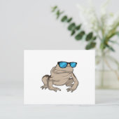 Frosch-Sonnenbrille Postkarte (Stehend Vorderseite)