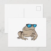 Frosch-Sonnenbrille Postkarte (Vorne/Hinten)