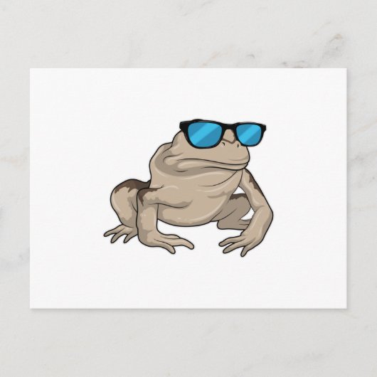 Frosch-Sonnenbrille Postkarte (Vorderseite)