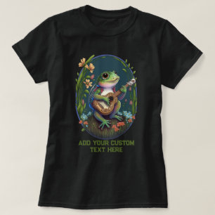 Frosch spielen Gitarre Wildfower Toad, Froschliebh T-Shirt