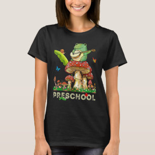 Frosch spielt Banjo Schnecke Pilz Vorschule Pre K T-Shirt