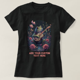 Frosch spielt Gitarre Wildblume Kröte, Froschliebh T-Shirt