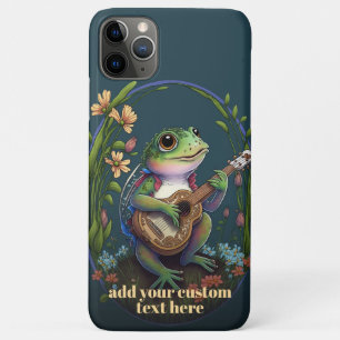Frosch spielt Gitarre Wildblumen Cottagecore Maßan Case-Mate iPhone Hülle