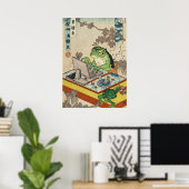 Frosch spielt PC-Spiele, Ukiyo-e Froschkunst, Fros Poster (Heimbüro)