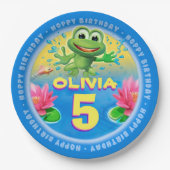 Frosch springend, fertigen Sie PapierPartyplatte 9 Pappteller (Vorderseite)